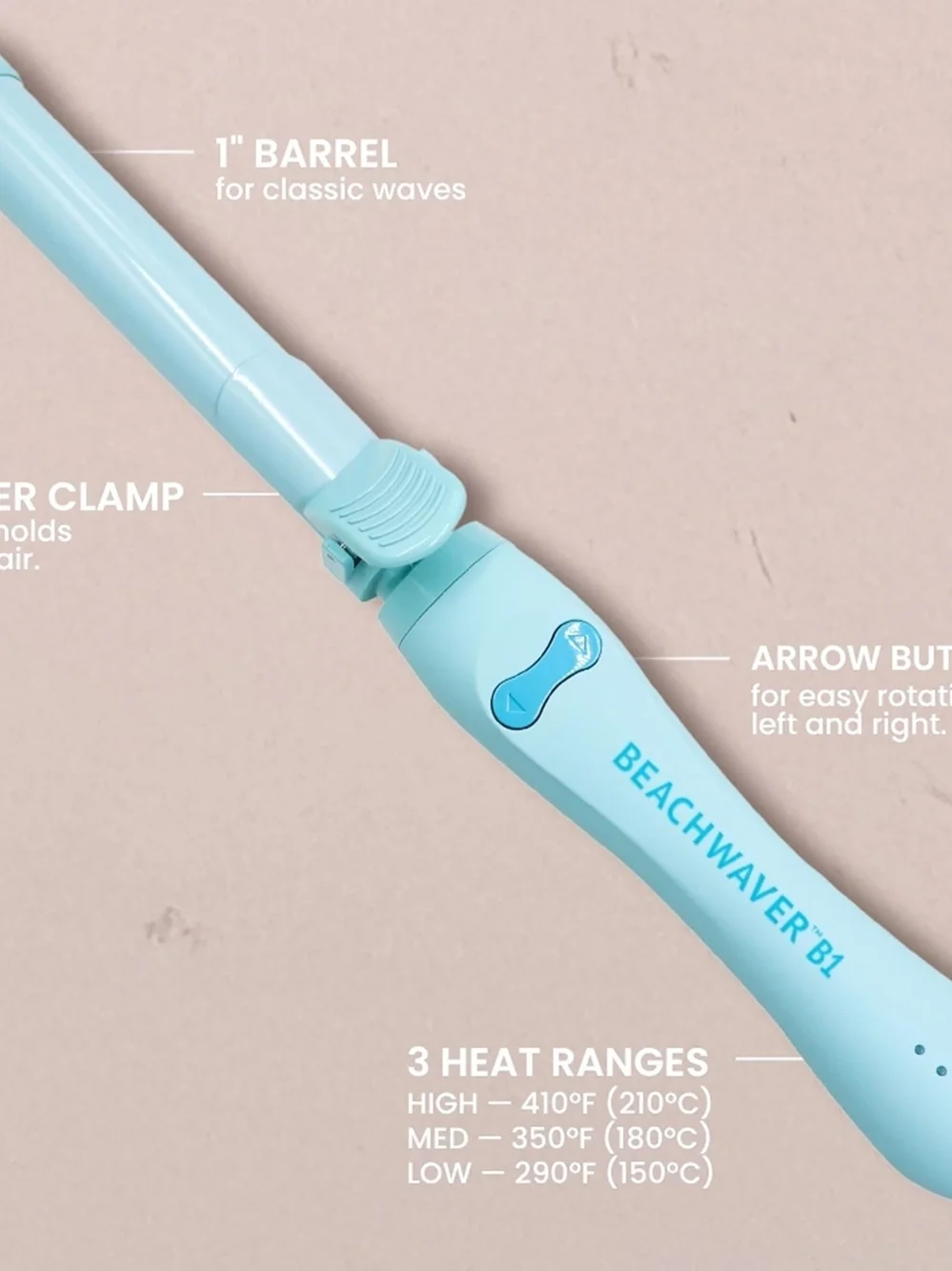 Beachwaver x Tarte Collaboration B1.25 in Pastel Sky Blue Beachwaver